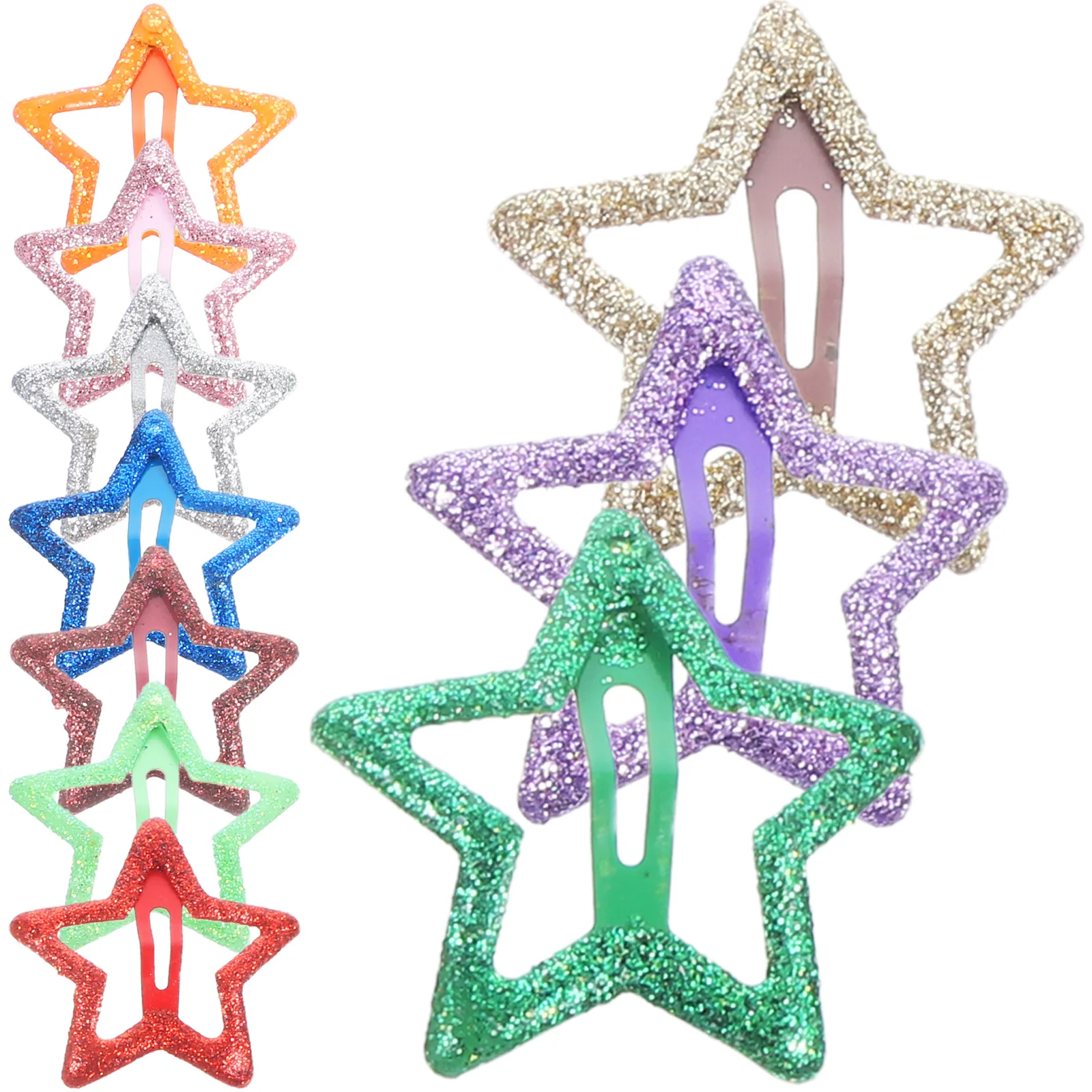 

10Pcs Kawaii Star Barrettes for Girls Small Exquisite Hair Clips Safe Material Party Photo Props Star Hair Clips