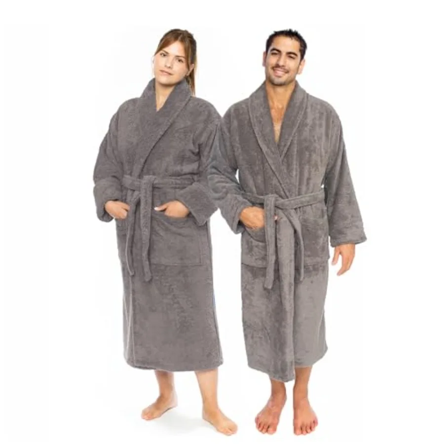 Classic Turkish Towels CTT Premium 100% Turkish Cotton Terry Cloth Bath Robe for Women and Men Soft and Plush Long Unisex Robe