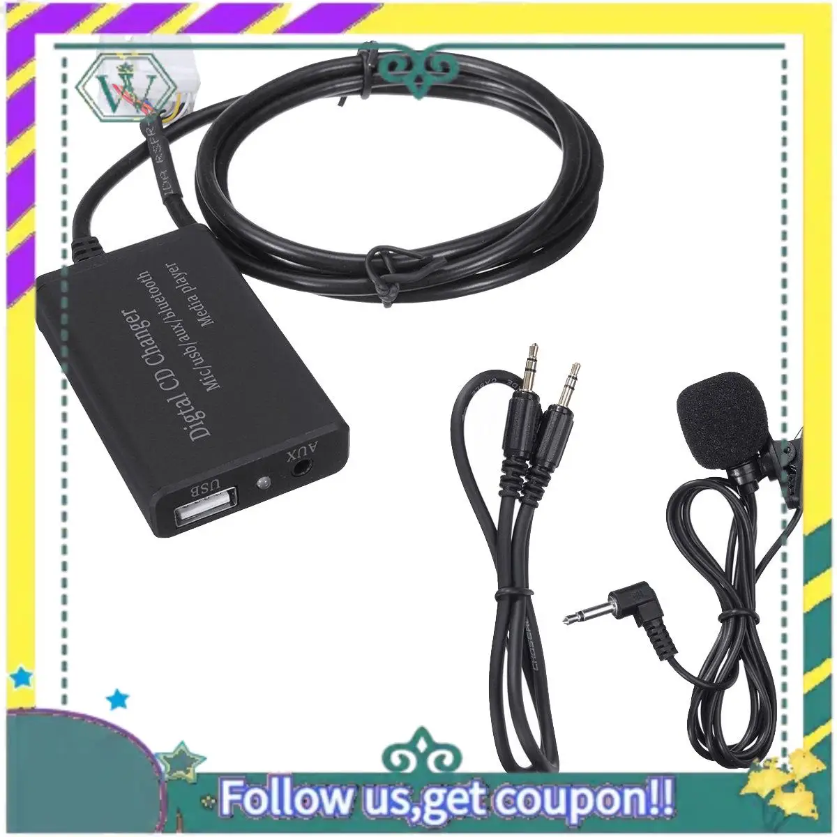 A82U-For Honda Accord Civic CRV 2006-2011 Car Bluetooth Module Hands-Free Stereo AUX Adapter Audio CD Converter Interface
