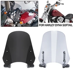 For Harley Dyna Softail Windscreen Windshield Wind Deflector For Street Bob 06-19 For FXST Softail 05-11 For Super Glide Sport