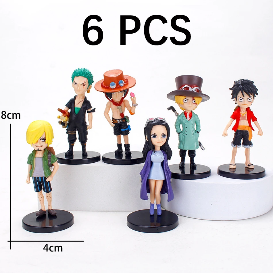 Anime One Piece Figur Mini Luffy Sailor Solo Empress Figur PVC-Modell Desktop-Ornament Anime-Zubehör Puppe Kinderspielzeug