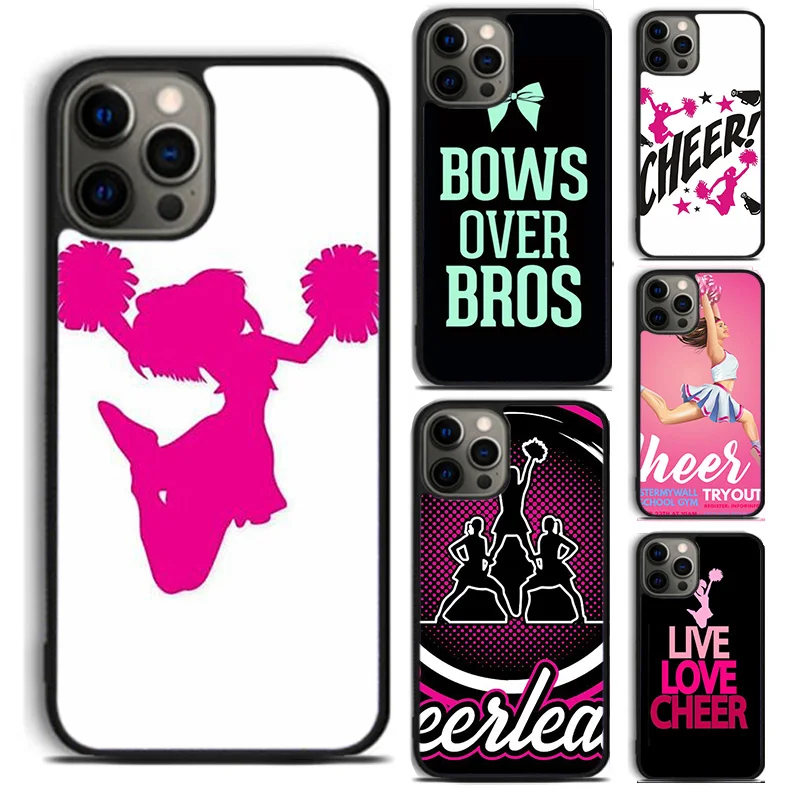 Cheerleader Cheer Pink Quote phone Case Cover For iPhone 16 15 14 Plus XR XS apple 16 11 12 13 mini Pro Max coque