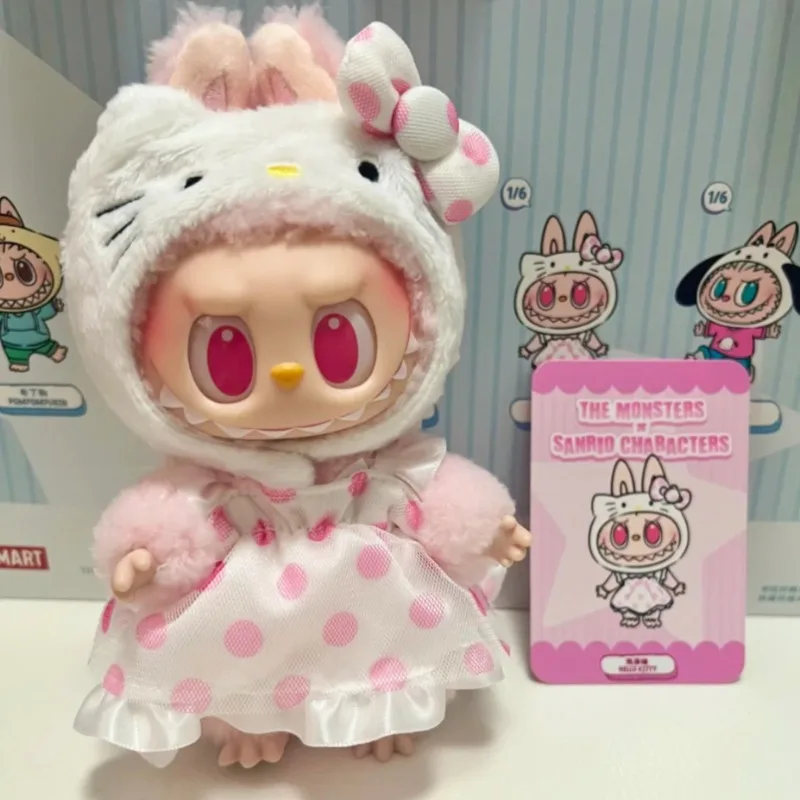 

POP MART SANRIO CHARACTERS LABUBU THE MONSTERS Vinyl Plush Blind Box Lovely Home Ornament Casual Collection Toy