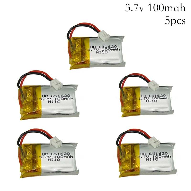 5pcs/lot 100mah / 120mah 3.7v 20c For Cheerson CX10 CX-10 CX-10A RC Helicopter/RC quadcopter 3.7 V 100 mah Li-po battery 651620