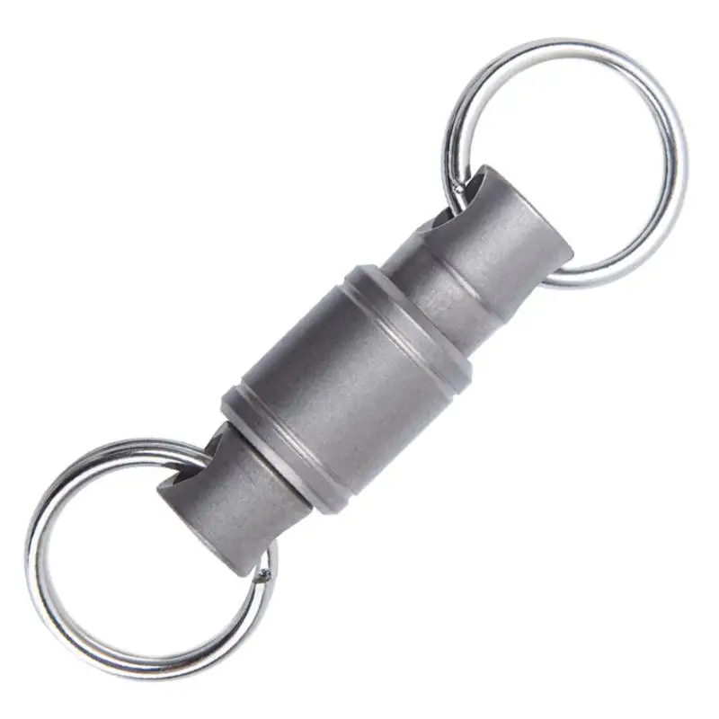 652F Smooth Titaniums Keyring Detachable Double Hook Carabiner Car Holder For Secure And Quick Attachment