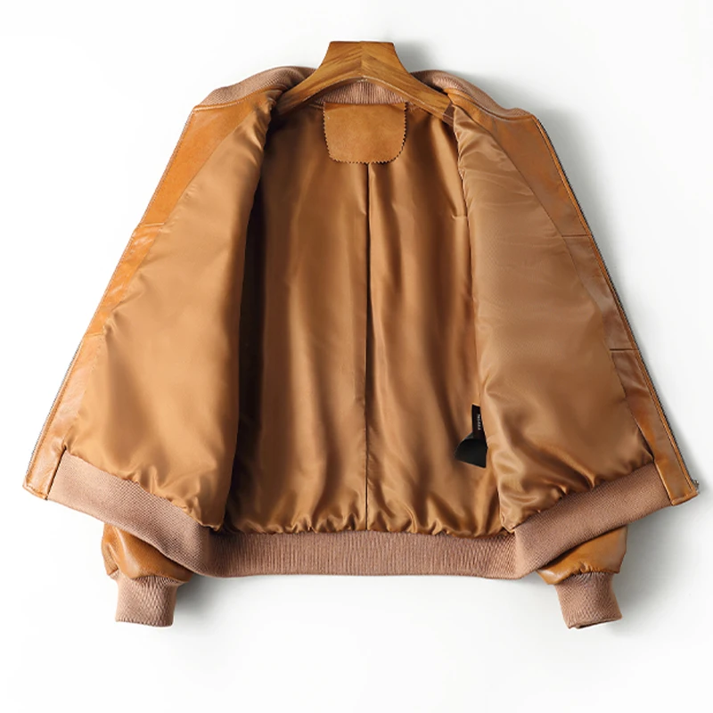 Women's Genuine Leather Jacket 2025 Autumn New Imported A-level Sheepskin Baseball Jacket Female Casual Real Leather Jacket Coat