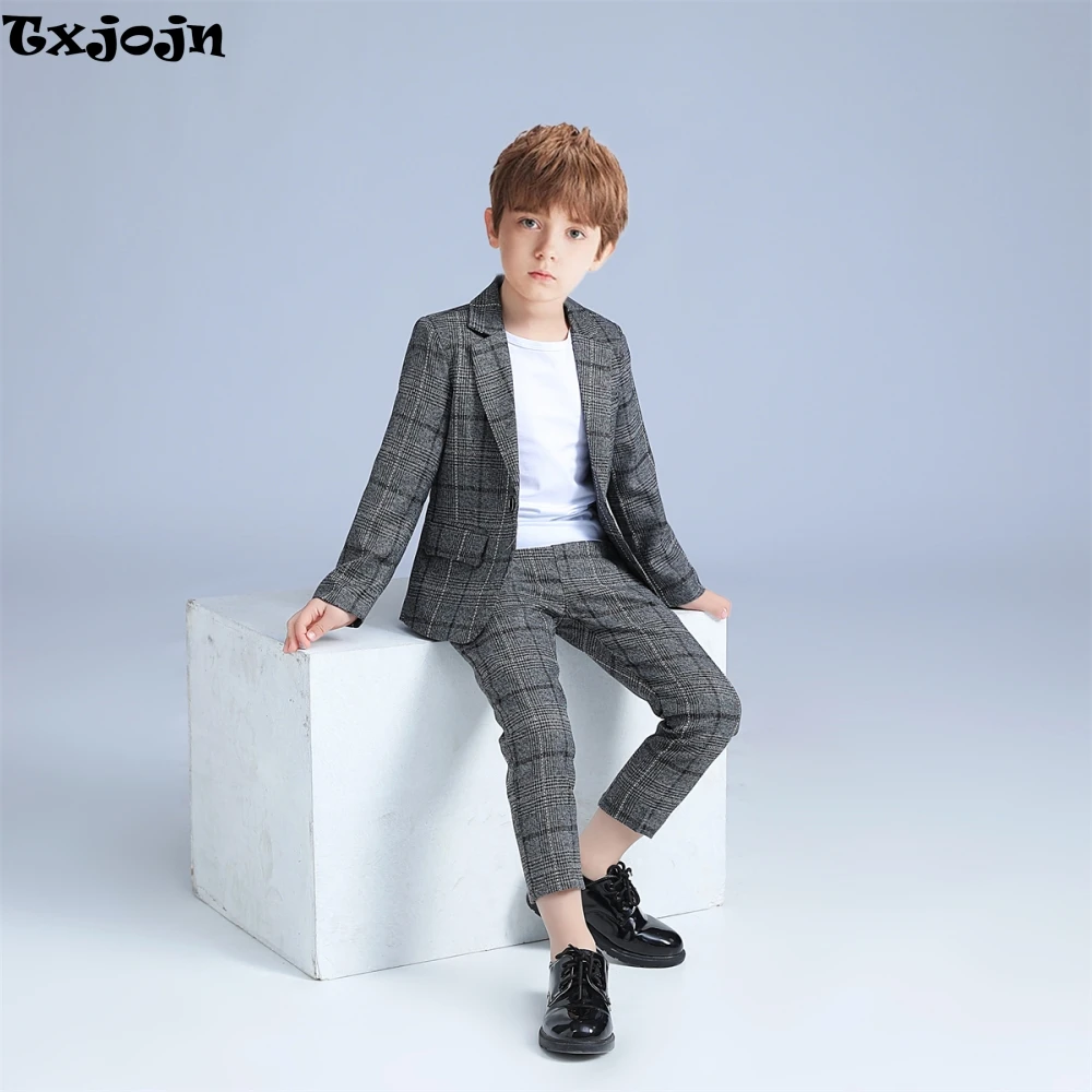 2025 Txjojn Graceful Flower Boys Suits For Wedding Formal Child Slim Fit Dresswear Suit Set School Graduation Ceremony