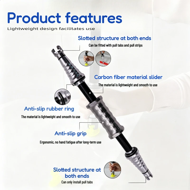 Carbon Fiber PDR Slide Hammer Dual Head Design Paintless Car Dent Repair Tool Lightweight Smooth Reverse Puller Shaper Kit view 2