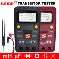 BSIDE Professional Digital Transistor Tester Diode Triode Capacitance Resistor Meter MOS/PNP/NPN SMD test Multimeter ESR02 Pro