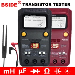 BSIDE Professional Digital Transistor Tester Diode Triode Capacitance Resistor Meter MOS/PNP/NPN SMD test Multimeter ESR02 Pro