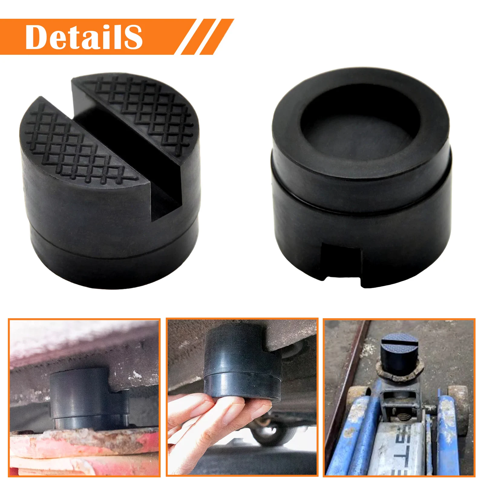 Floor Slotted Car Rubber Jack Pad Frame Protector Adapter Jacking Tool Pinch Weld Side Lifting Disk For Audi Mercedes Ford Lada