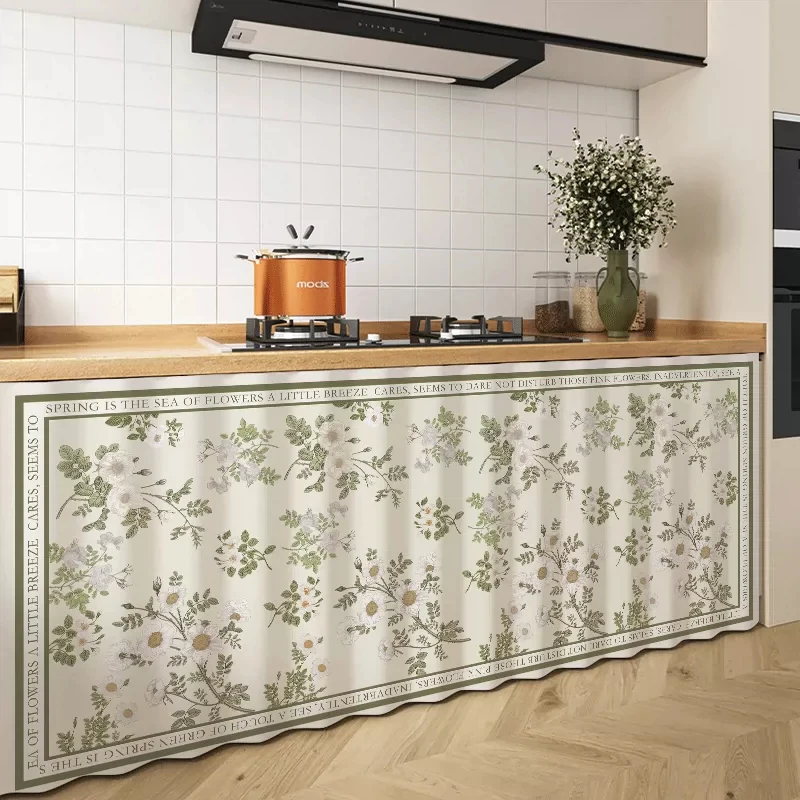 Cartoon Waterproof Curtain Cabinet, Debris Blocking Curtain Cabinet, Dustproof And Ugly Covering Curtain, Velcro