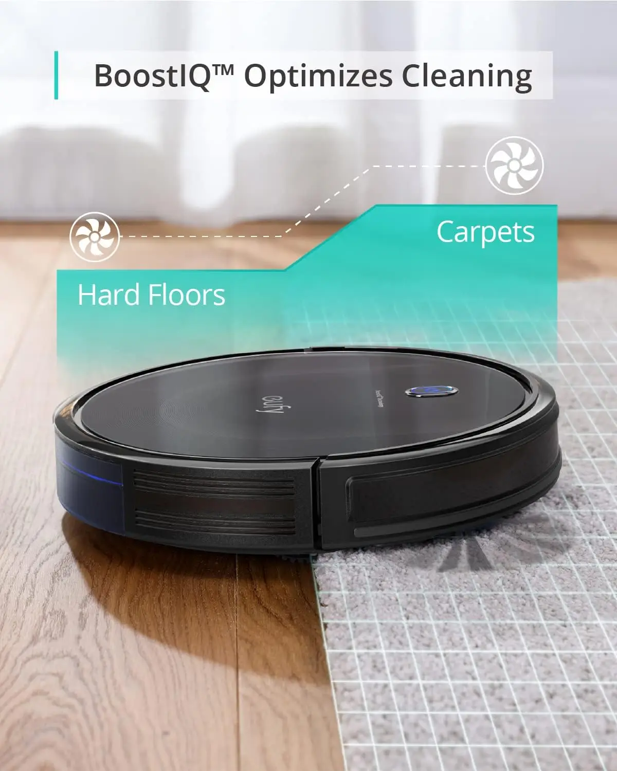 Eufy Robot Vacuum 11S MAX Super cienki, mocny ssący, cichy, samonaprawiający się odkurzacz automatyczny czyści twardą podłogę do średnich