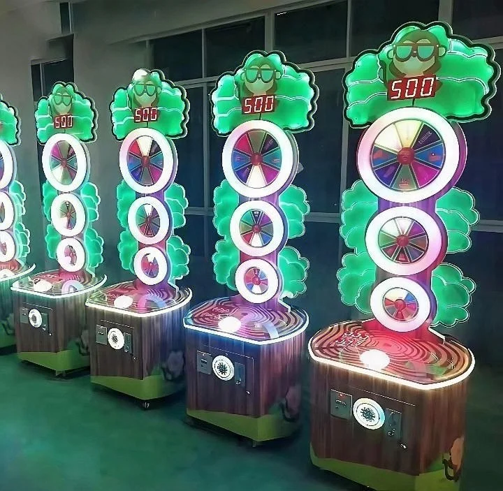 Factory Price Coin Operated Games Lucky Tree Turntable Award Machine English Paper Lottery Grand Prize Iron & Plastic Material