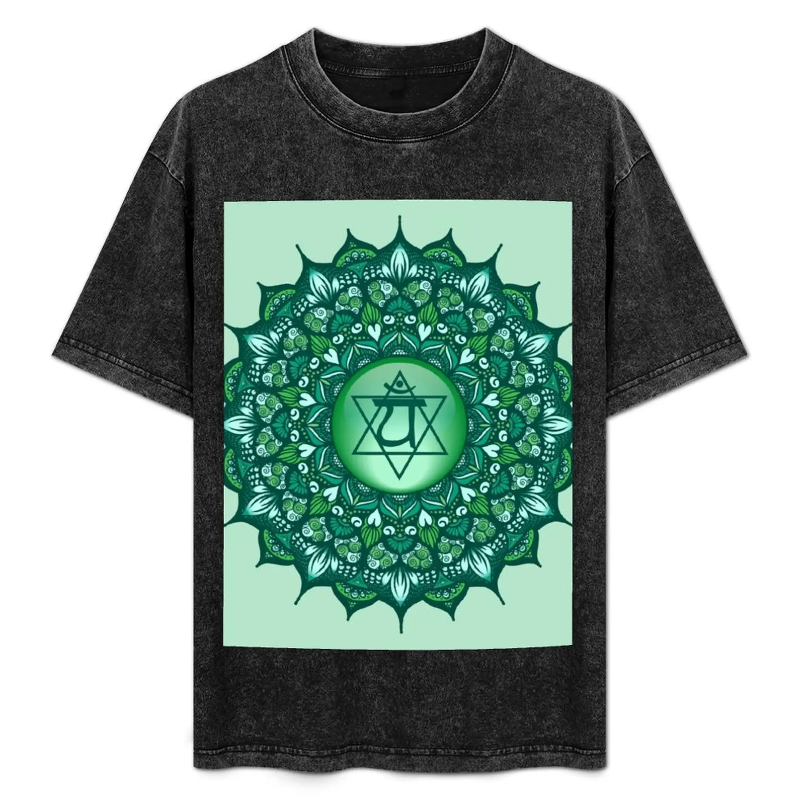 Heart Chakra Mandala - 05 OGBG T-Shirt oversizeds anime t shirts funny meme t-shirts cute clothes mens t shirts top quality