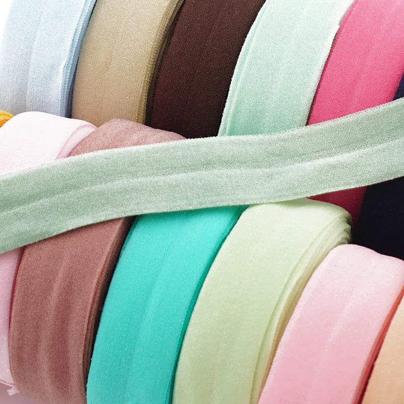 20mm Fold Over Elastic Ribbon Bies Elastico Para Lenceria Elastic Band Spandex Sewing Lace Fabric Band Garment Accessory 5Yard