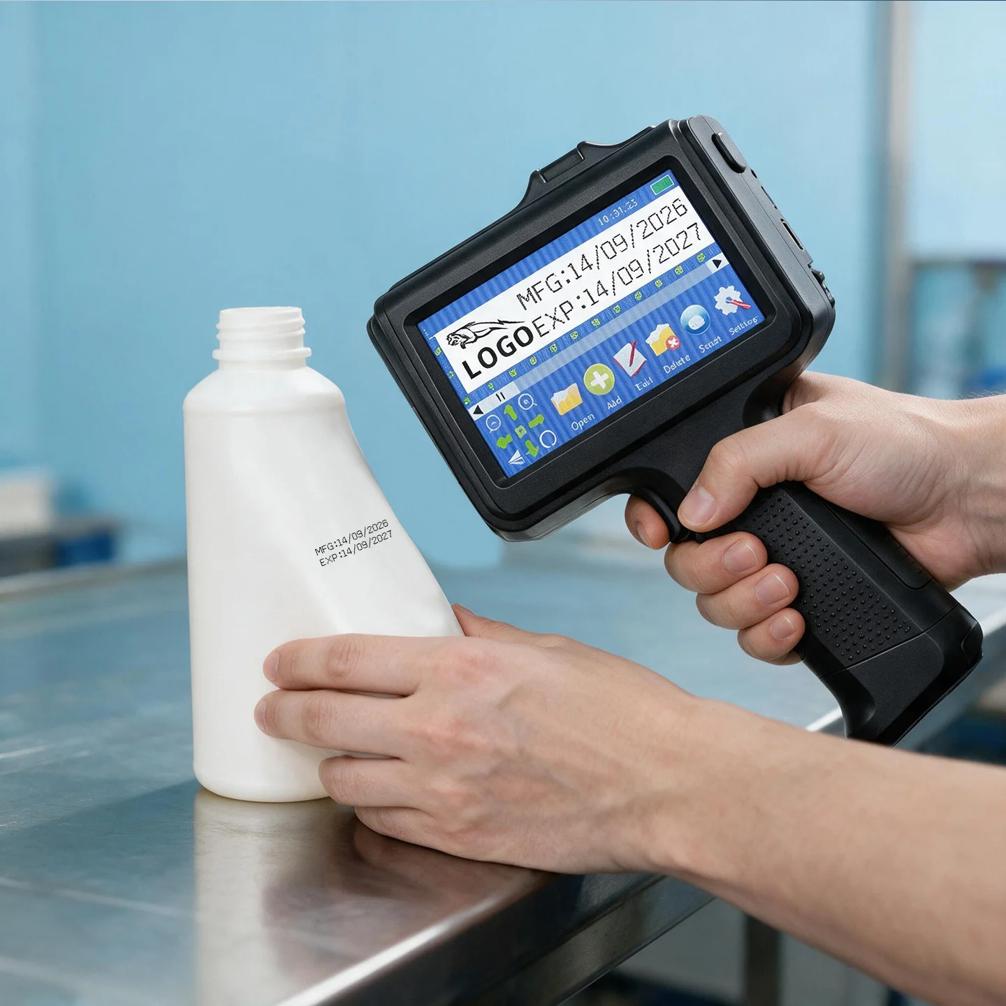 1790 12.7mm Handheld Inkjet Printer Portable Date Code Logo Printing Machine for Disposable Paper Cups