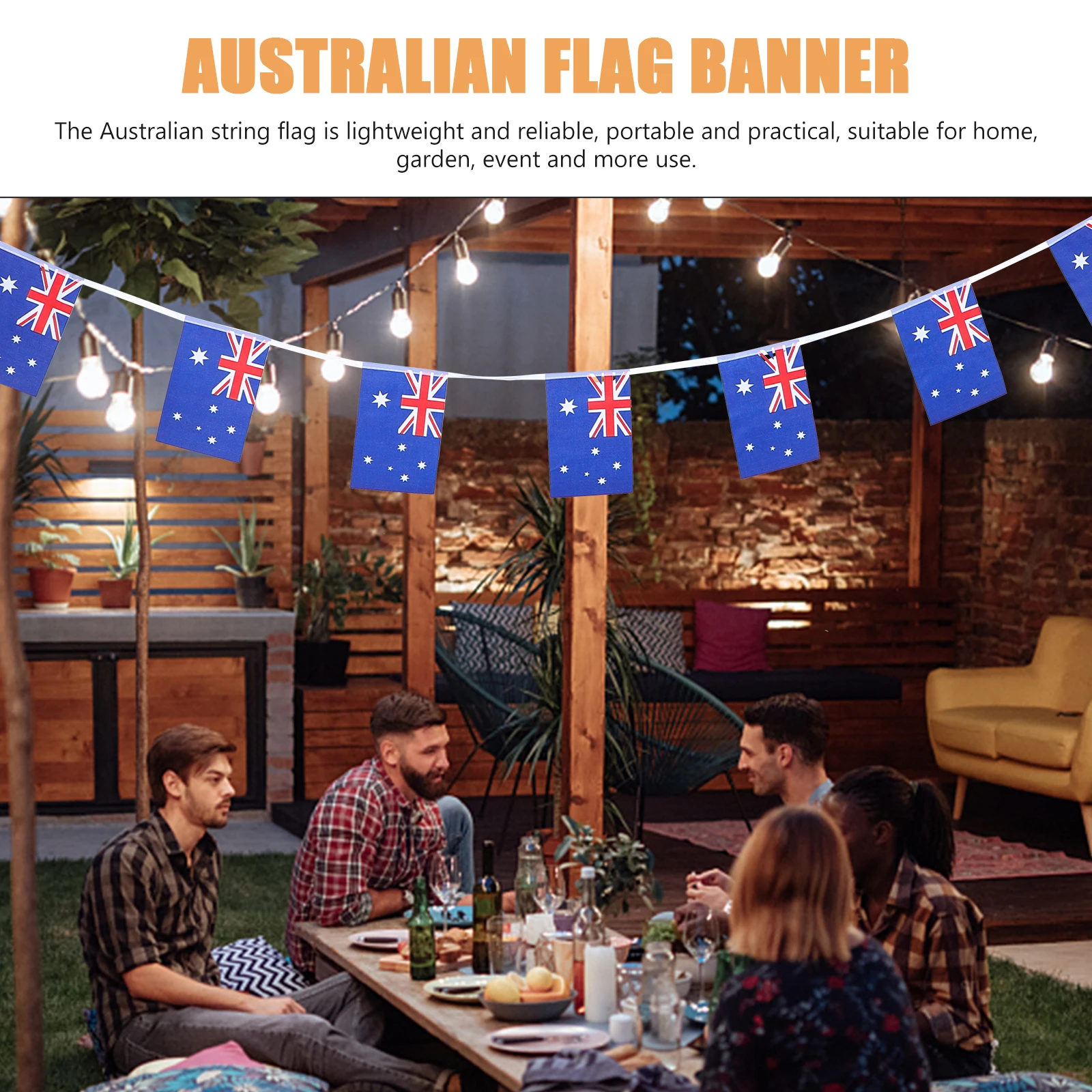 

1Set Australian Flag Bunting Polyester Party Decor Hanging Banner Home Garden Sports Events Australian Flag Bunting