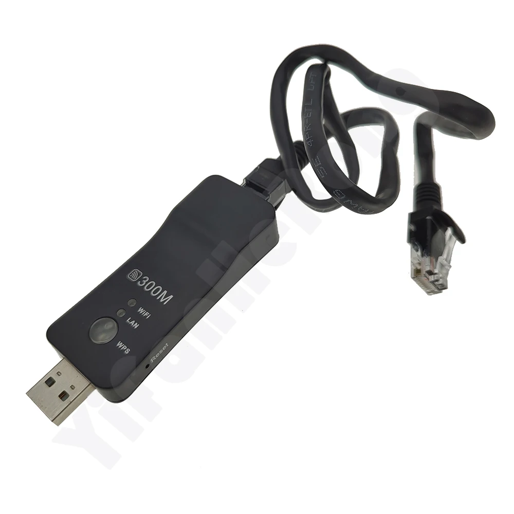 Nowy uniwersalny adapter USB TV WiFi Dongle 300Mbps Bezprzewodowa karta sieciowa RJ45 WPS Wifi Repeater do Samsung LG Sony Smart TV