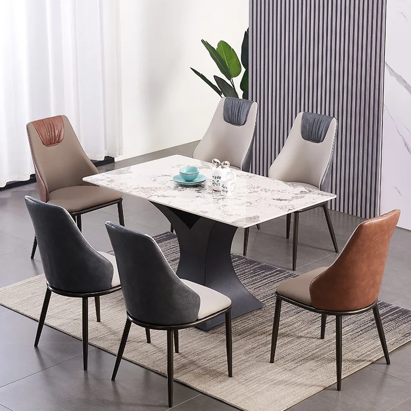 Customized Nordic Modern Minimalist Dining Chairs with Soft Wrap and Comfortable Backrests for Home Dining Tables Study Rooms