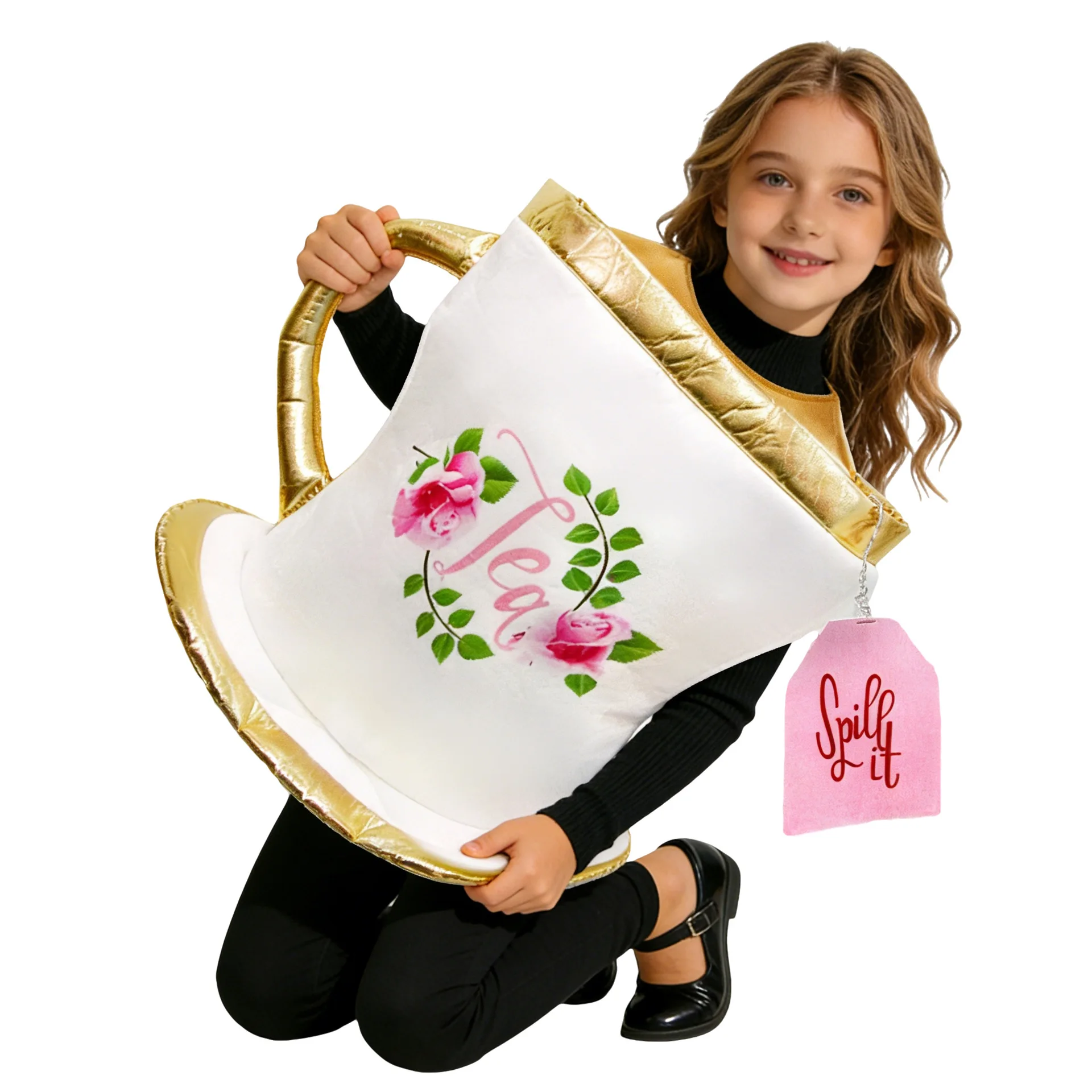 Kids Teacup Cosplay Costume Food Shape Outfit Kindergarten Party Stage Performance Halloween Fancy Dress
