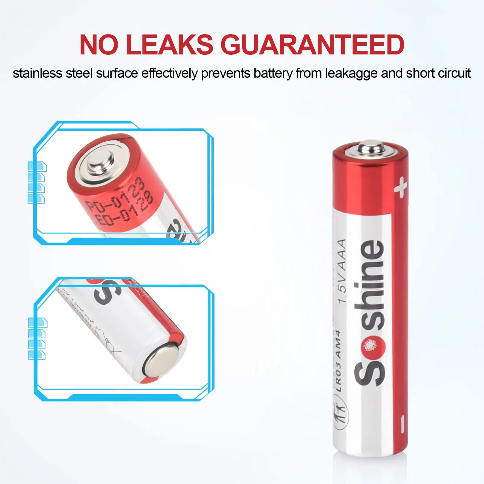 Soshine 1.5V AA AAA Alkaline Battery Aaa Aa Primary Disposable Dry Battery for Flashlight Toys Watch MP3 Player Keyboard Camera