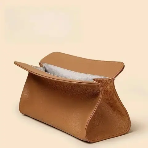 Leather Magnetic Closure Storage Bag for Hair Dryer Curling Iron Flat Iron Home Bathroom Hair Styling Tools Organizer Pouch