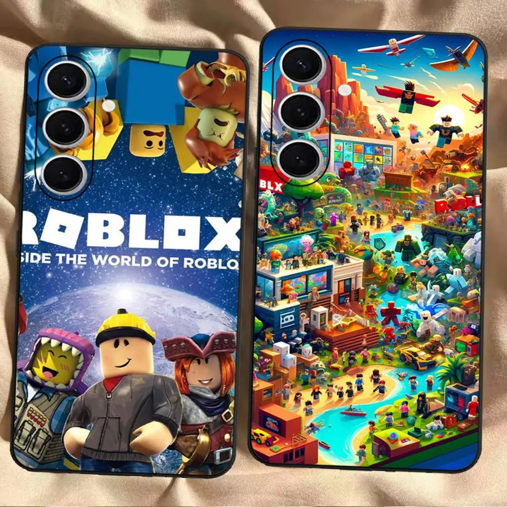 حافظة هاتف R-Roblox لعبة شعبية لهاتف سامسونج S 24 Fe 25 Ultra Plus 20 Lite 21 30 22 23 24 22 Ultra 5G Fundas