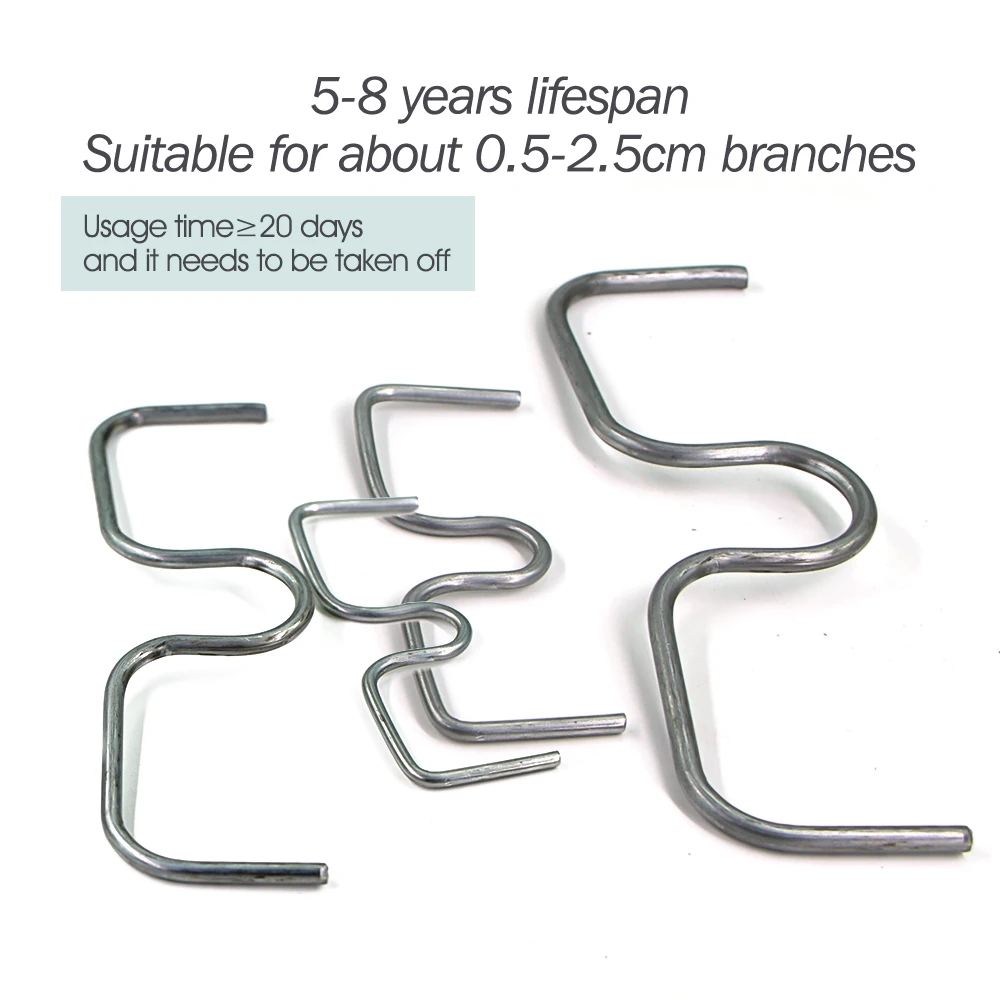 10Pcs 8/10/13/18cm M Type Fruit Tree Branches Holder Plant Support Metal Puller Tying Machine Finalizer Gardening Planters Tool