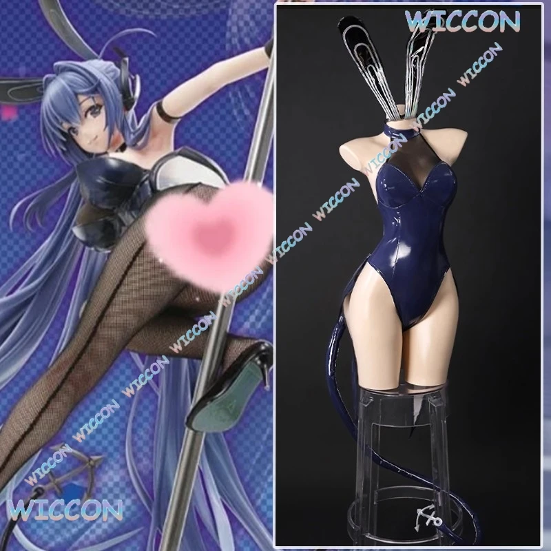 

Wona Game Azur Lane Cosplay USS New Jersey Cosplay Rabbit Girl Sexy Bodysuit Pu Leather Suit Tail Headwear Women Halloween Cos