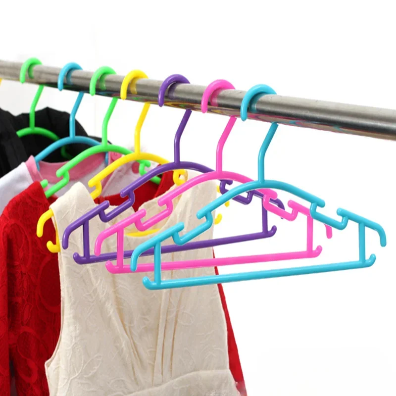 1PC Household Children Clothes Hanger Dry and Wet Dual-use Non-slip Children\'s Plastic Clothes Hanger Baby Baby Clothes Hanging