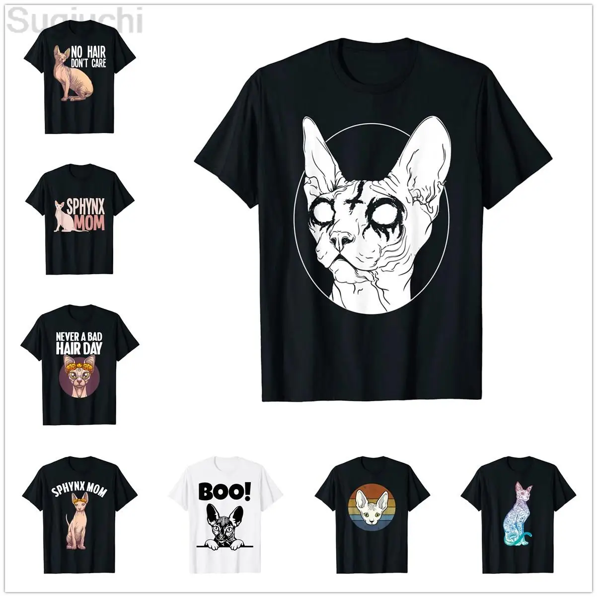 Canadian Hairless Cat Lover T-Shirt 100% Cotton Men Women Unisex Hip Hop T Shirts For Gift Size XS-5XL
