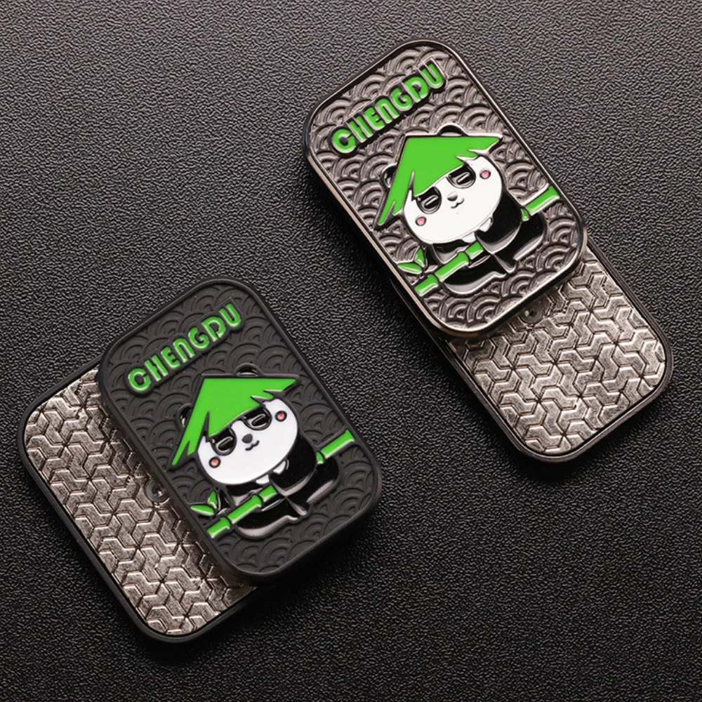 الكونغ فو الباندا المغناطيسي دفع بطاقة دفع لوحة الميكانيكية المنزلق اللمس عملة EDC تململ صغير الإجهاد تقليل اللعب Antistresse