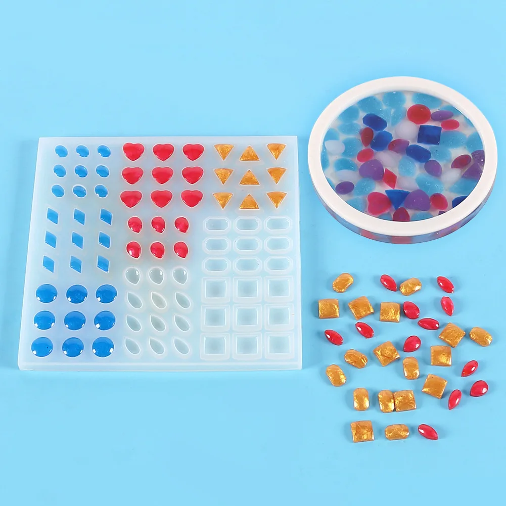 New Mould Trending DIY Crystal Resin Drop Sticker Mold Time Gem Sticker Resin Pendant Home Decorative Ornament Silicone Molds