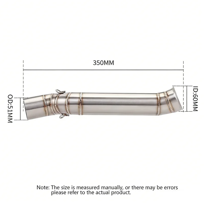For CFMOTO 800MT CF 800-5A 2021-2024 Motorcycle Exhuast Middle Link Pipe Connector Motorcycle Escape Exhaust Muffler Pipe