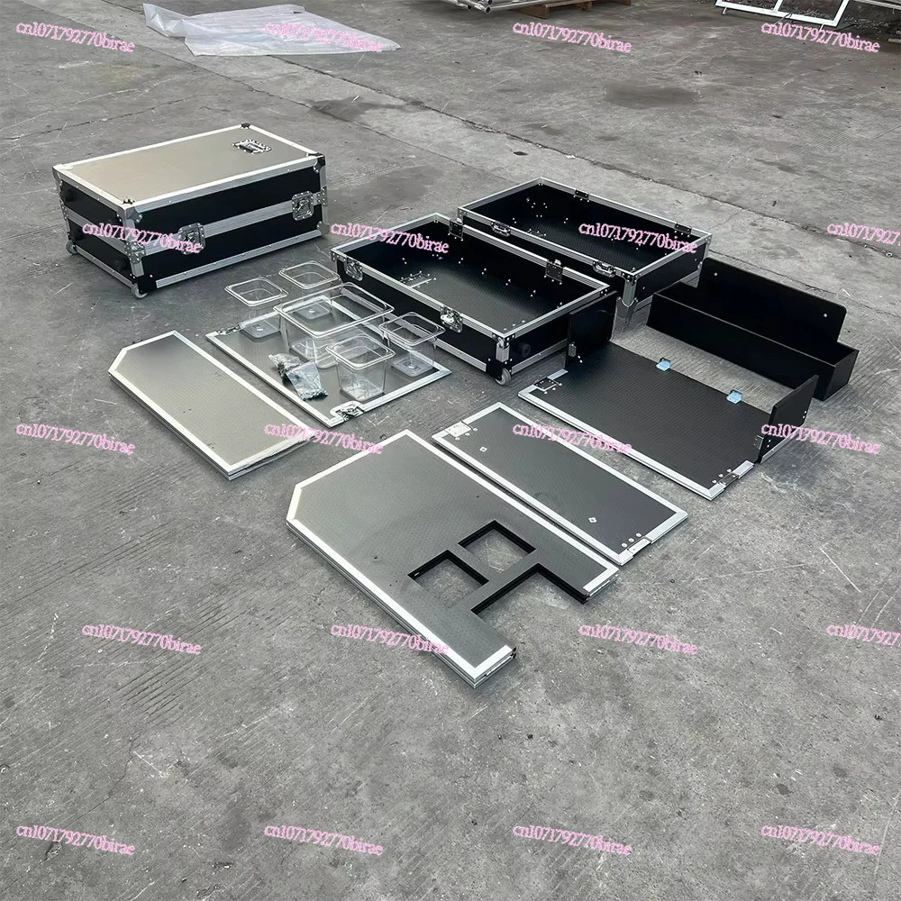 Custom Portable Folding Cocktail Bar Mobile Bar DJ Flight Case