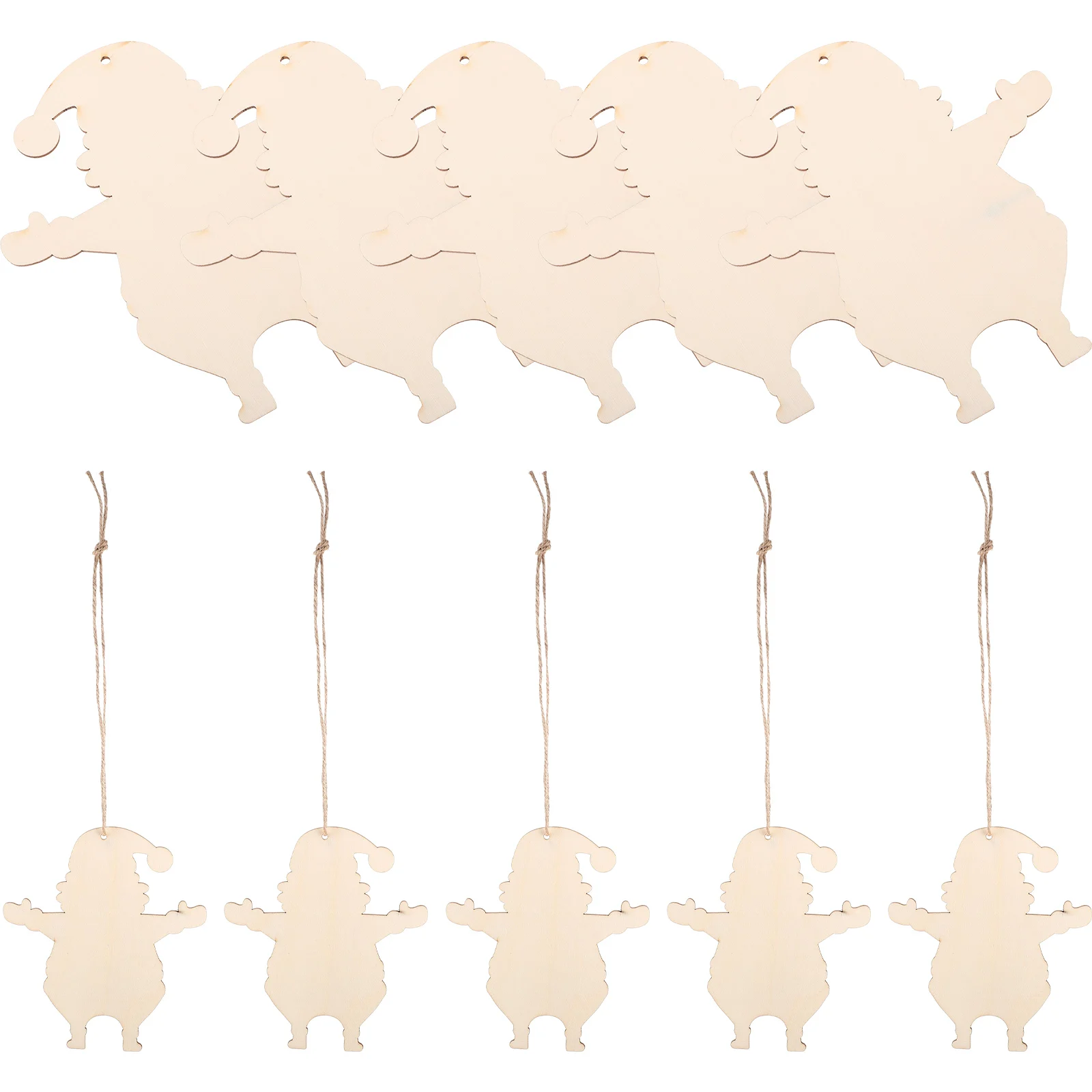 

10 Pcs Wooden Christmas naments Unfinished Slices Blank Chips Graffiti Pendants Xmas DIY Decorations Holiday Gifts