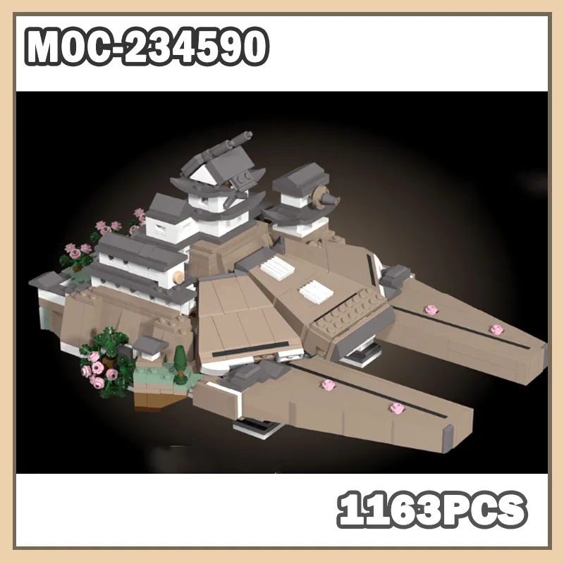 

MOC-234590 Building Block Space War Series Hot Movie Gingerbread Assembly Spacecraft Space Ship Diy Toys 1163Pcs Creative Brick