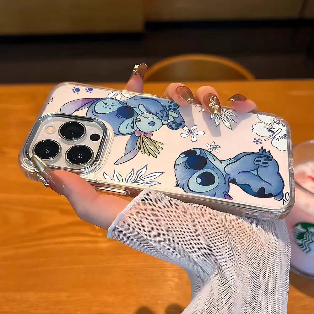 Fashion Stitch Flowers Phone Case For iPhone 17 16e 16 15 14 13 12 11 mini Pro Max X XR XSMAX 8 7 Air Plus Clear Soft Cover - náhled 5