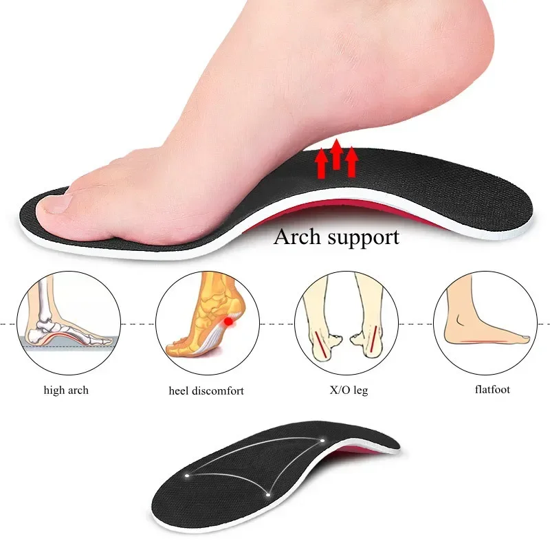 Semelles intérieures Orth4WD pour hommes et femmes, soutien de la voûte plantaire, semelle intérieure de chaussure à pied plat, inserts de sport, coussin de pied, coussinets de talon, ration des jambes X/O