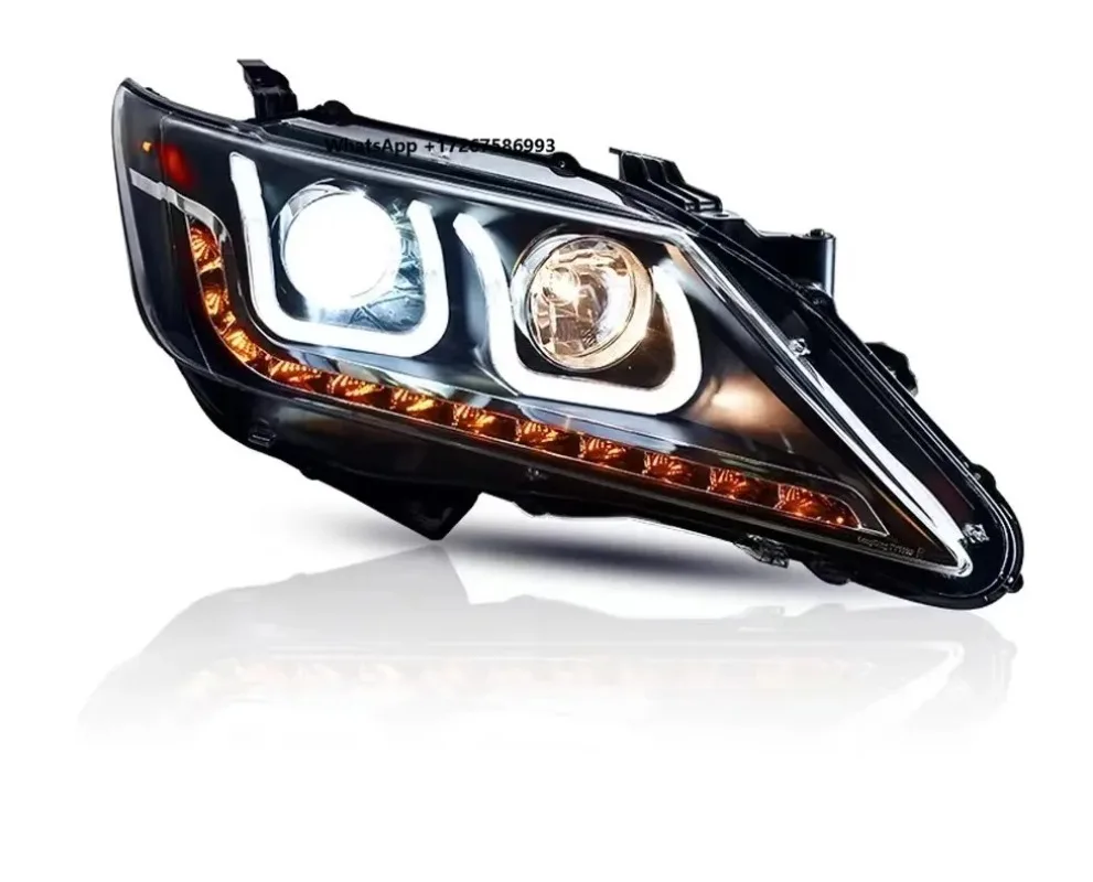 Car Lights for  Camry V50 LED Headlight 2012-2014 Camry LED DRL Hid Head Lamp Angel Eye Bi Xenon Accessories