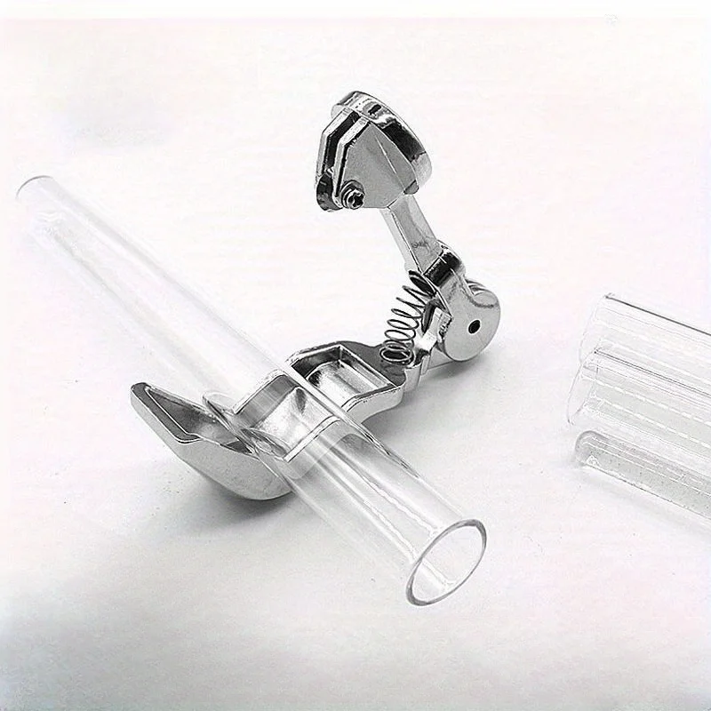 Mini coupe-tube en verre de précision – Outil facile à utiliser et durable pour couper des bouteilles de bière et de vin, des tuyaux scientifiques – Argenté