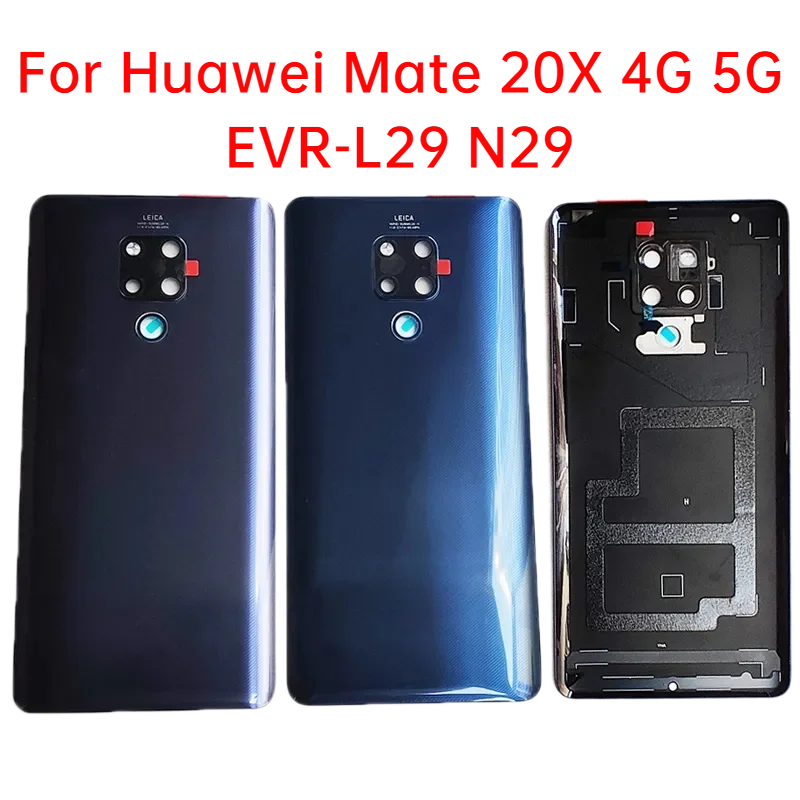 

New back Glass For Huawei Mate 20X 4G 5G EVR-L29 N29 Battery Cover Door Rear Housing Case With Camera Lens