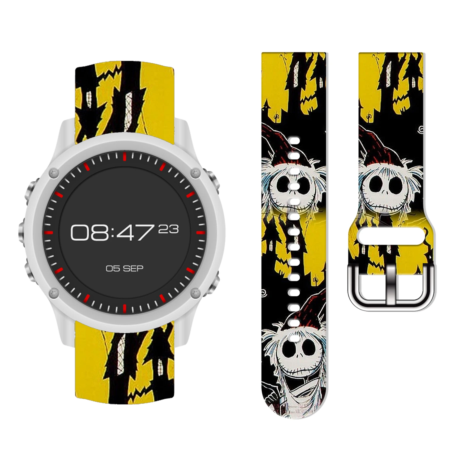 

MINISO 20mm Christmas printed watch strap for Samsung Galaxy Watch 7 6 5 Band Replaceable Bracelet for Xiaomi Huawei Watch