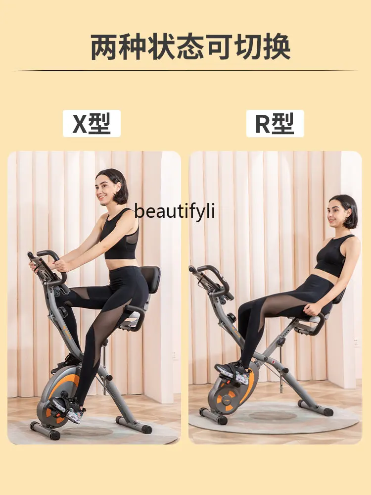 Exercise Bike Foldable Spinning Household Magnetic Control Bicycle Home Indoor Fixed Bicycle Equipment