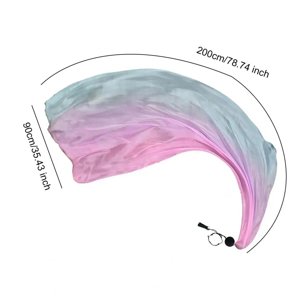 Szalik z gazy Damski występ na scenie Nosić taniec brzucha Gradient kolorów Lejący długi szalik Zestaw piłek Wachlarz Taniec klasyczny Wachlarz ręczny
