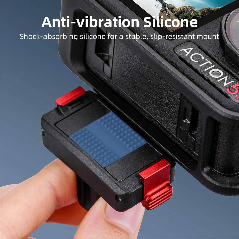 Flymile Camera Mount For DJI OSMO Action 5 Pro/4/3 Quick Release Adapter Mount Magnetic Extension Mount Base Camera Accessories