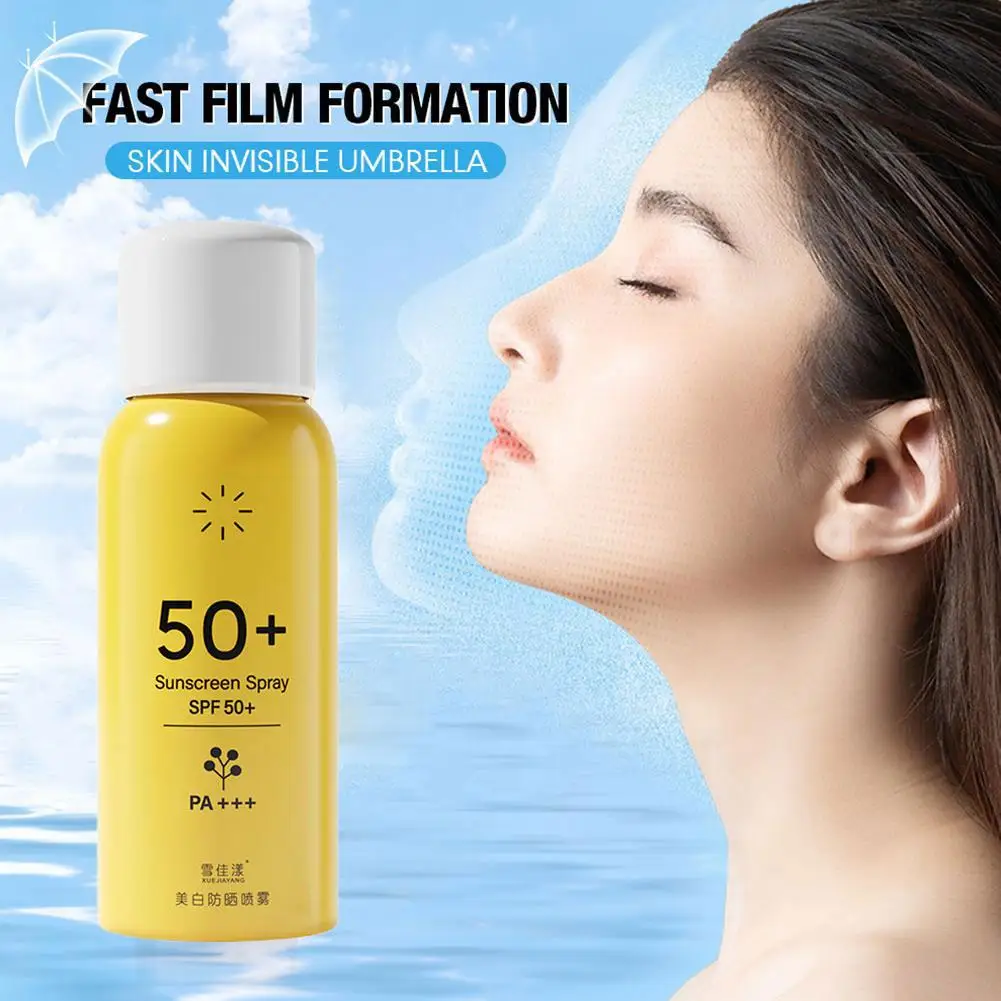 UVA/UVB Sun Protection - Sunscreen Spray SPF 50+, Water Resistant Fast Absorbing Sunscreen Body Spray Mist For Face & Body