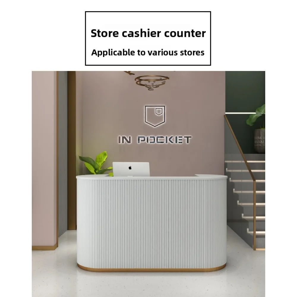 Foshan usine offre spéciale moderne pas cher blanc utilisé réception Salon de Salon bureaux de réception moderne en fibre de verre réception