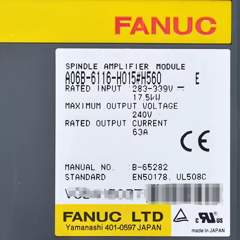 A06B-6116-H015 Fanuc Servo Drive Power Supply Module Tested Ok A06B-6116-H015